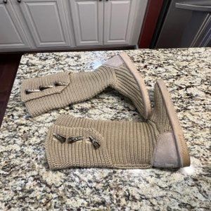 Bear Paw Tall Knit Sweater Boot